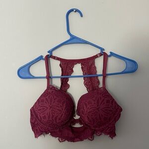 Victoria's Secret Deep Pink Lace Bra